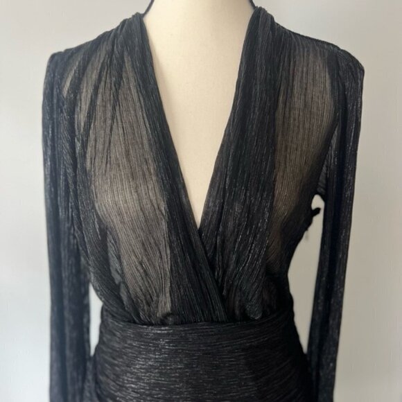 Maje Sequin Black Sheer Ddress - Picture 6 of 13